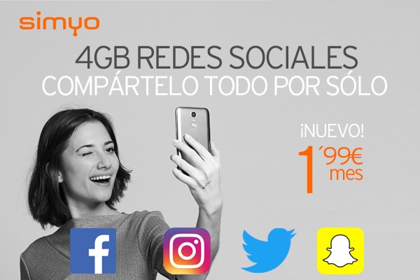 Simyo bono redes sociales